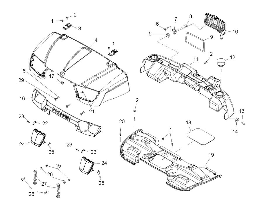BODY, HOOD AND DASHBOARD