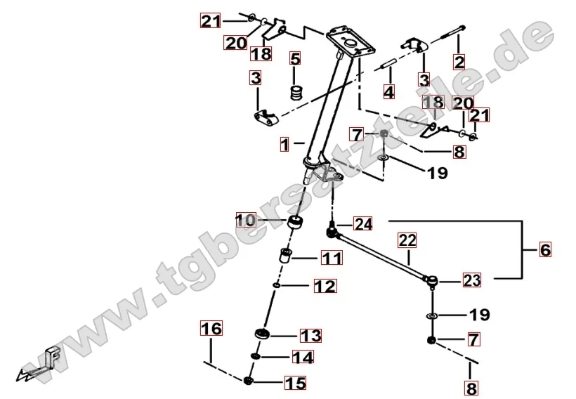 Lenksäule - Spurstange