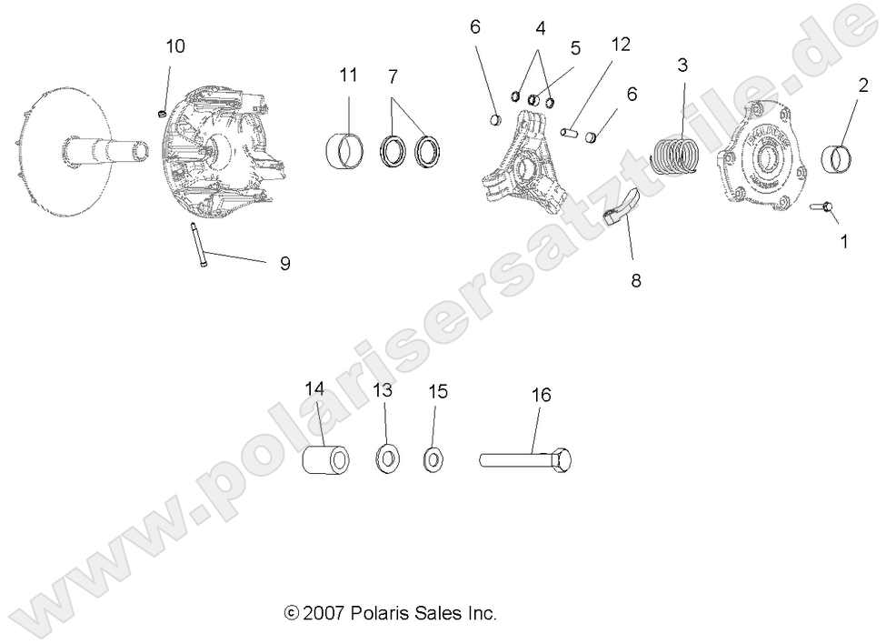 DRIVE TRAIN, PRIMARY CLUTCH DRIVE TRAIN, PRIMARY CLUTCH