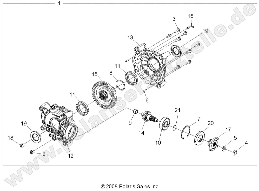 DRIVE TRAIN, REAR GEARCASE INTERNALS (Built 12/01/08 and Before) DRIVE TRAIN, REAR GEARCASE INTERNALS (Built 12/01/08 and Before)