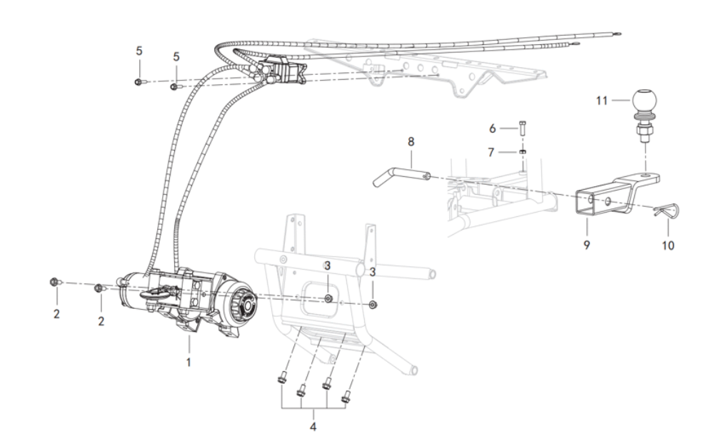 Seilwinde, Anhängekupplung