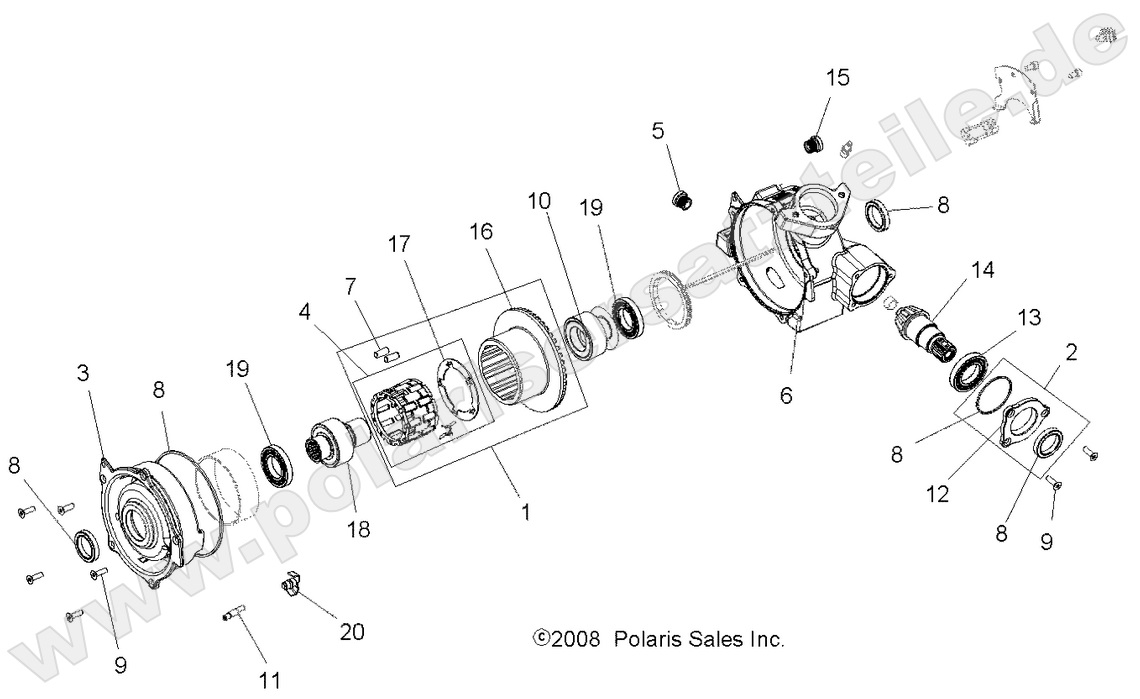 DRIVE TRAIN, FRONT GEARCASE