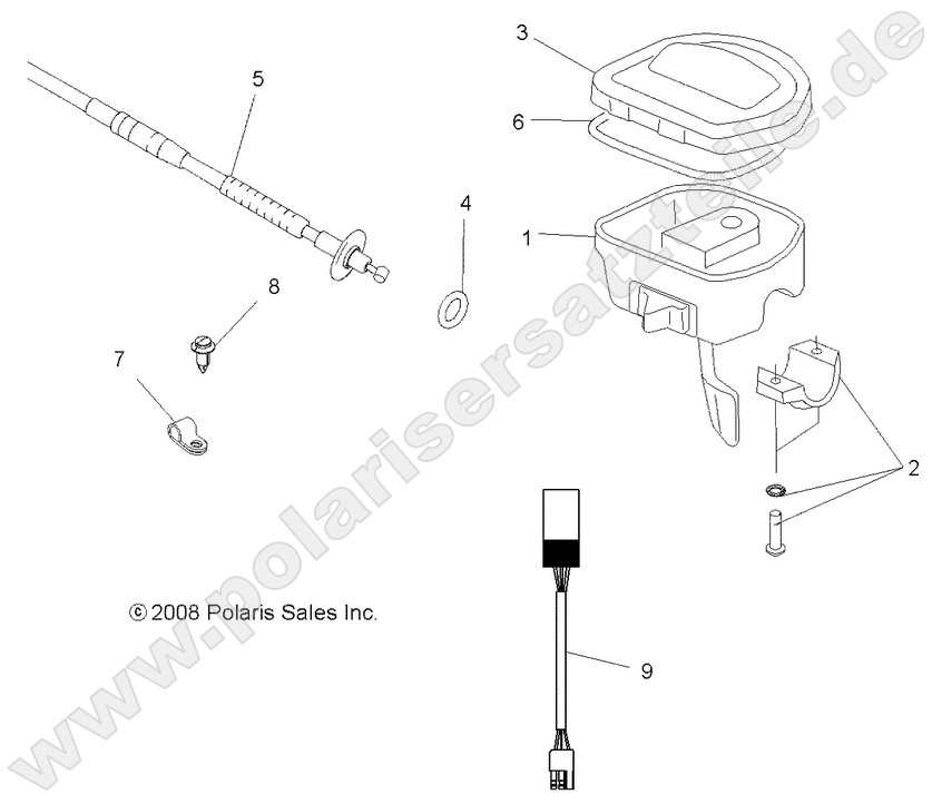 STEERING, CONTROLS and THROTTLE ASM. and CABLE STEERING, CONTROLS and THROTTLE ASM. and CABLE