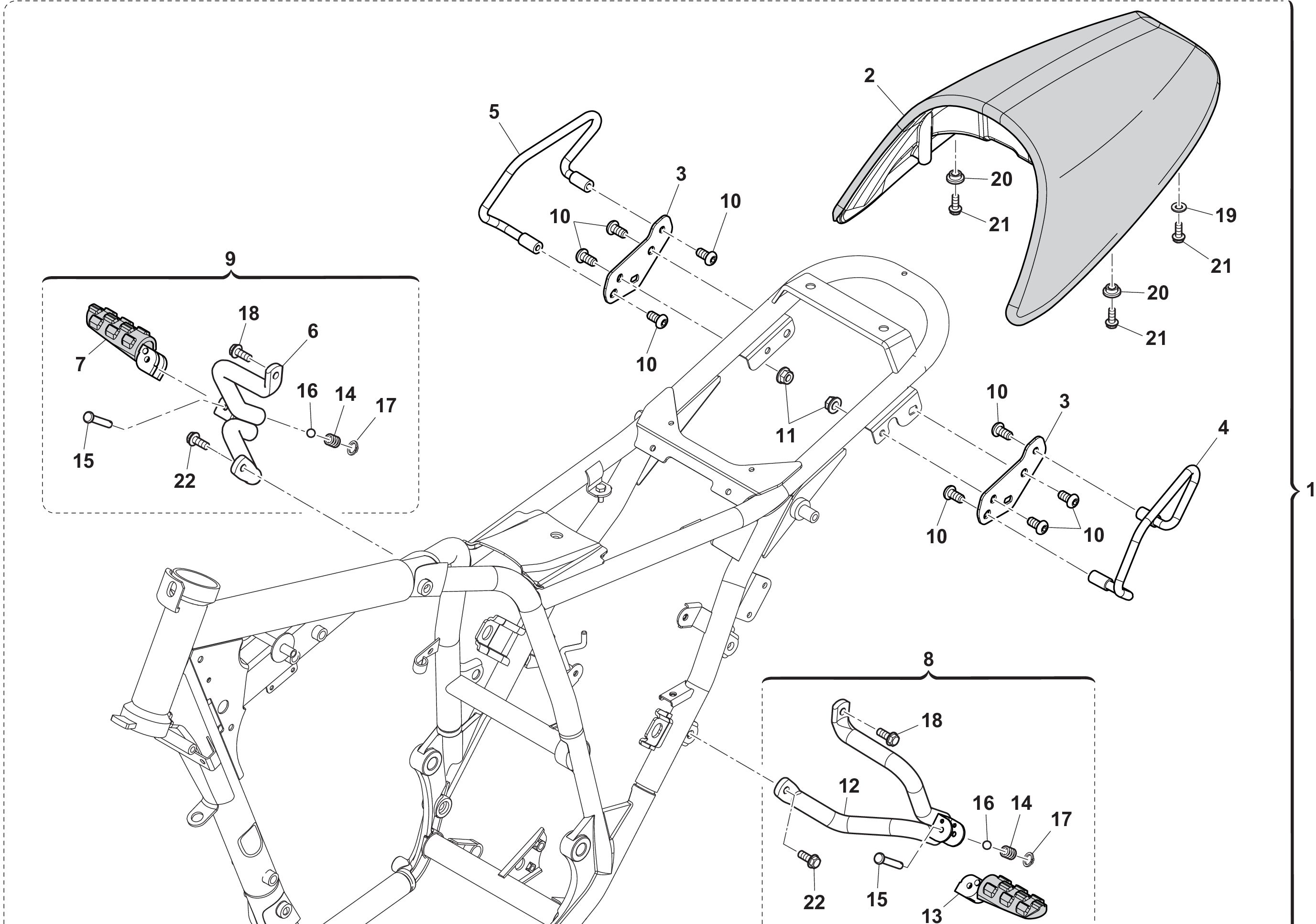 Fußraster hinten Fußraster hinten