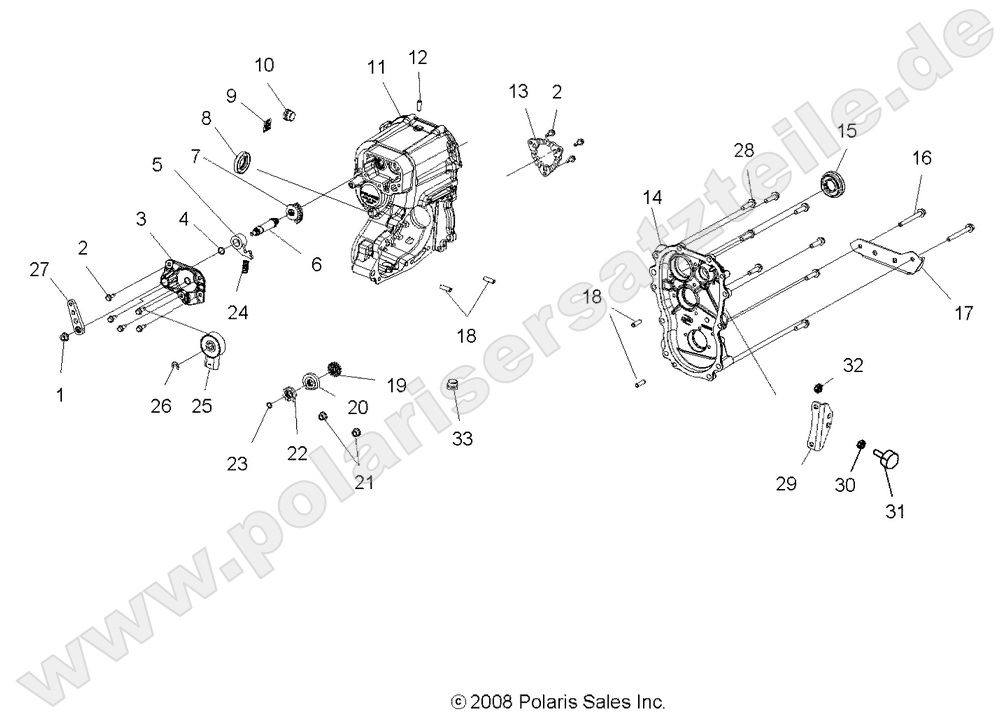 DRIVE TRAIN, MAIN GEARCASE DRIVE TRAIN, MAIN GEARCASE