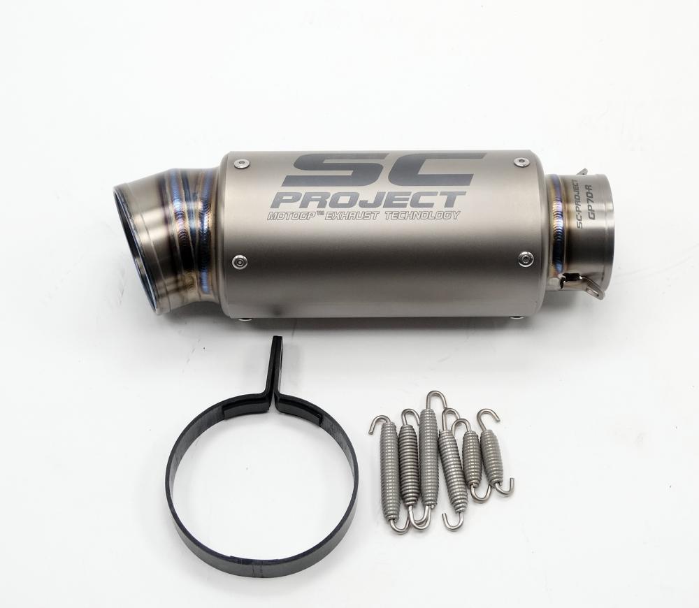 SC_Projekt_GP70_R_Schallda_mpfer_titan_Foto SC Project GP70-R Titan Racing Schalldämpfer 60 mm