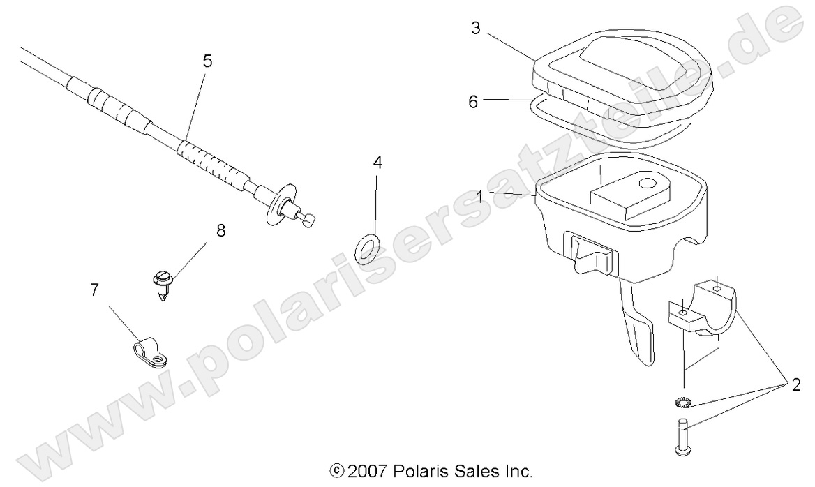 STEERING, CONTROLS and THROTTLE ASM. and CABLE