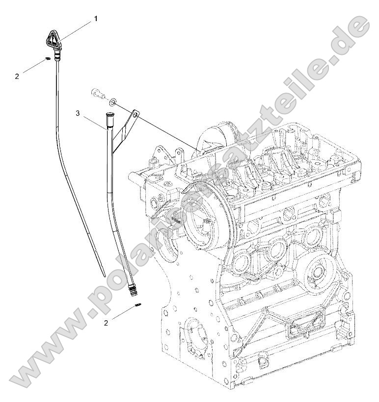 Engine, Oil Dipstick and Guard Engine, Oil Dipstick and Guard