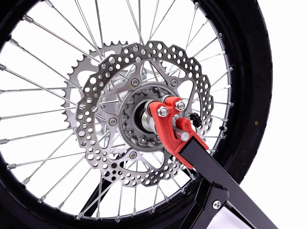 TMP Motorrad Felgen Auswuchtgerät / Wuchtbock klappbar - schwarz-rot