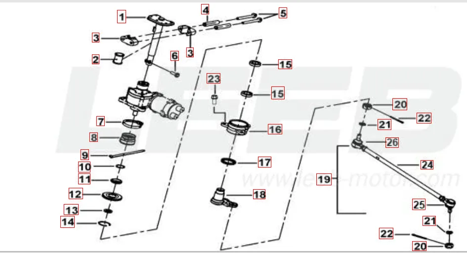 Lenksäule-Spurstange