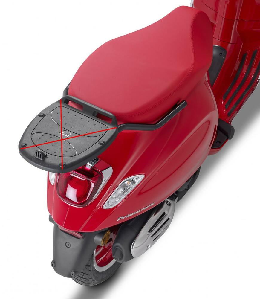 Givi Topcaseträger für Monolock Koffer - Piaggio Vespa Primavera / Sprint 50 / 125 / 150 2014-22