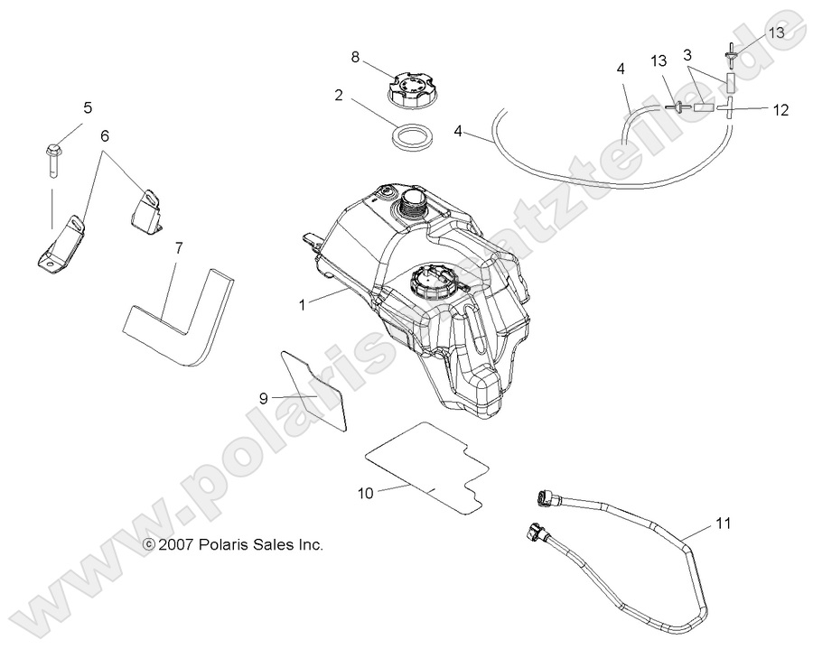 BODY, FUEL TANK ASM. (Produktion nach 21.08.2007) BODY, FUEL TANK ASM. (Produktion nach 21.08.2007)