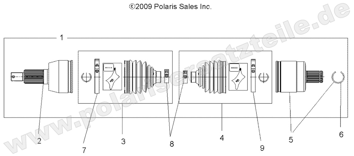DRIVE TRAIN, DRIVE SHAFT, FRONT DRIVE TRAIN, DRIVE SHAFT, FRONT