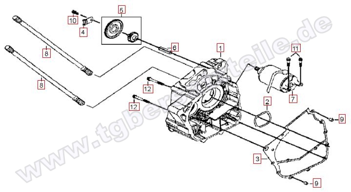 Motorgehäuse rechts