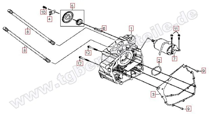 Motorgehäuse rechts
