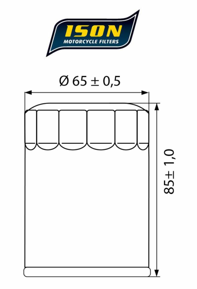 ISON Ölfilter 198 Polaris General 1000 /Crew