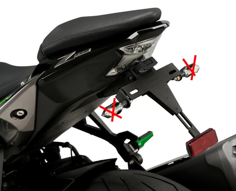 Puig Kennzeichenhalter Set - Kawasaki Z H2 2020-22 / Z H2 SE 2020-22