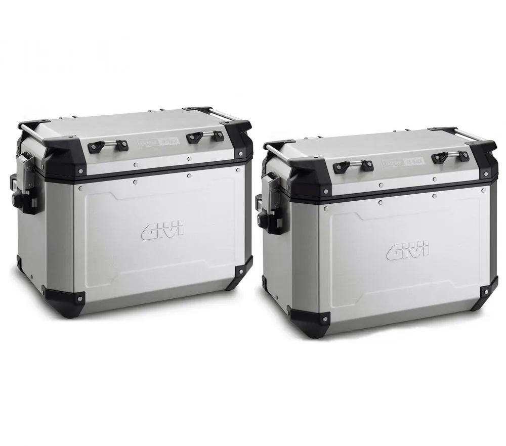 Givi Monokey Trekker Outback OBKN48A Alu Seitenkoffer - je 48 Liter - silber