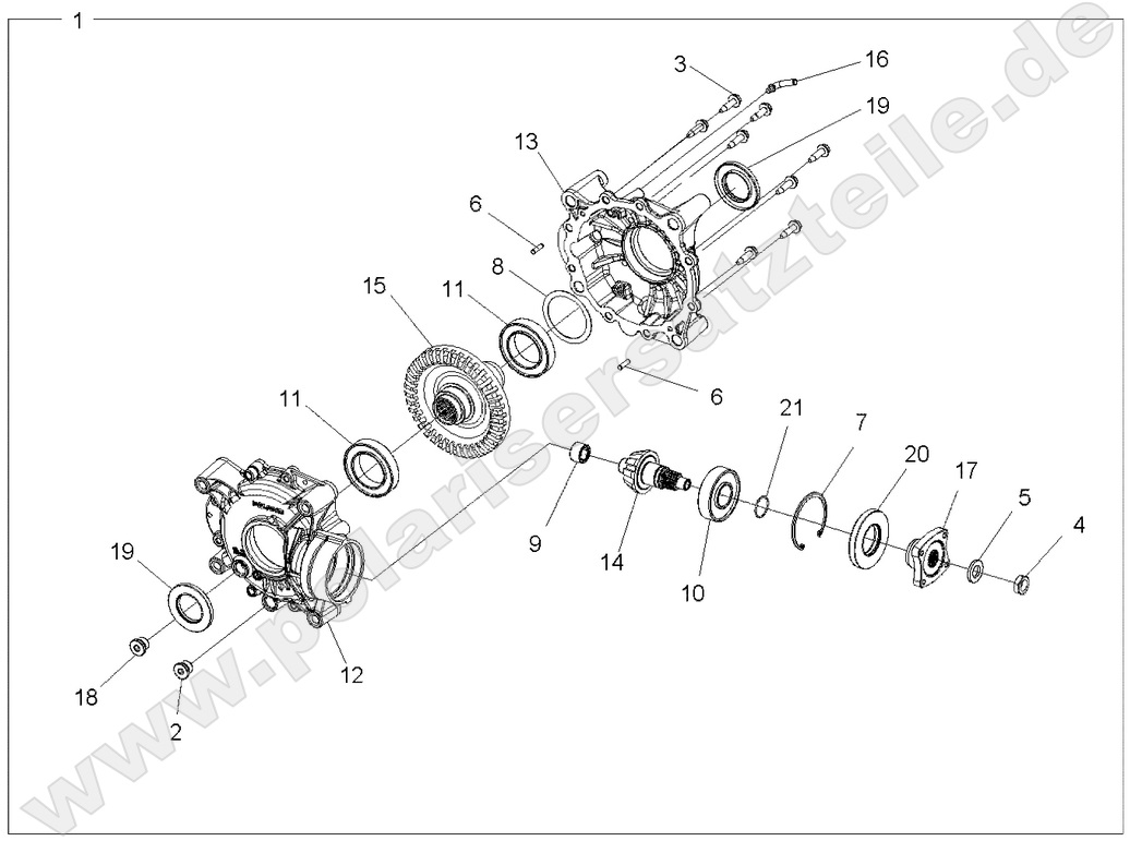 DRIVE TRAIN, REAR GEARCASE INTERNALS