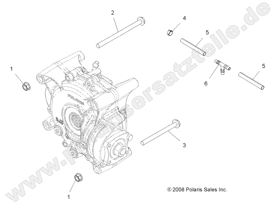 DRIVE TRAIN, GEARCASE MOUNTING, REAR