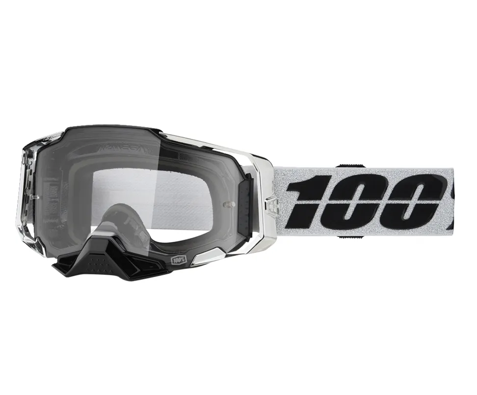 100% Crossbrille Armega - Atac chrom - Silber verspiegeltes HD Glas