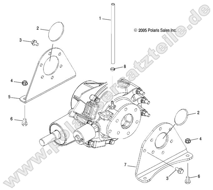 Gearcase, Mounting, Rear (before 1/15/07)