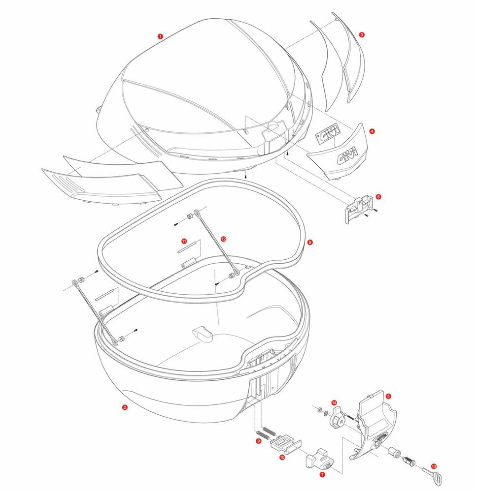 GIVI-V40-Monokey-Topcase-Teilekatalog GIVI V40N