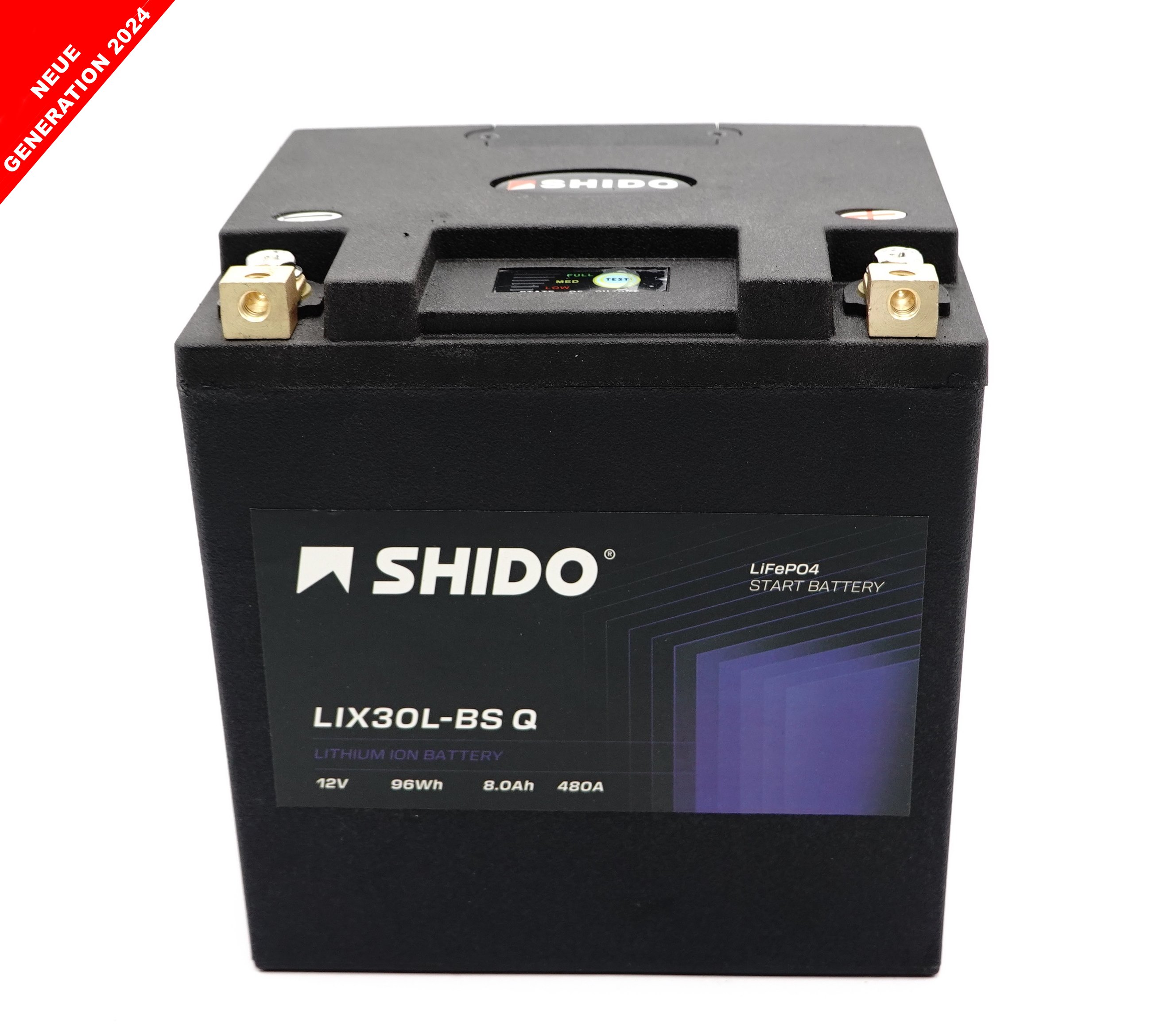 Shido LIX30L-BS Lithium Ionen Batterie 12V LiFePO4 (YTX30L-BS YIX30L-BS 53030)