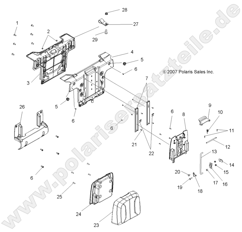 BODY, SEAT, PASSENGER, BACK BODY, SEAT, PASSENGER, BACK