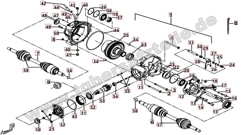 Differenzial hinten Differenzial hinten