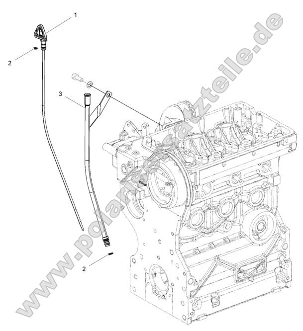 Engine, Oil Dipstick and Guard