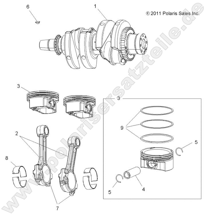 ENGINE, CRANKSHAFT and PISTON ENGINE, CRANKSHAFT and PISTON