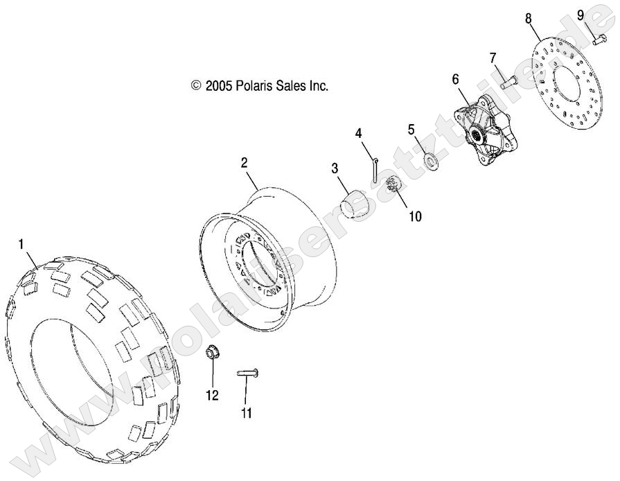 WHEELS, FRONT TIRE and BRAKE DISC WHEELS, FRONT TIRE and BRAKE DISC