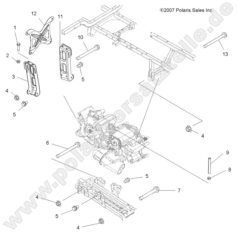 DRIVE TRAIN, MAIN GEARCASE MOUNTING