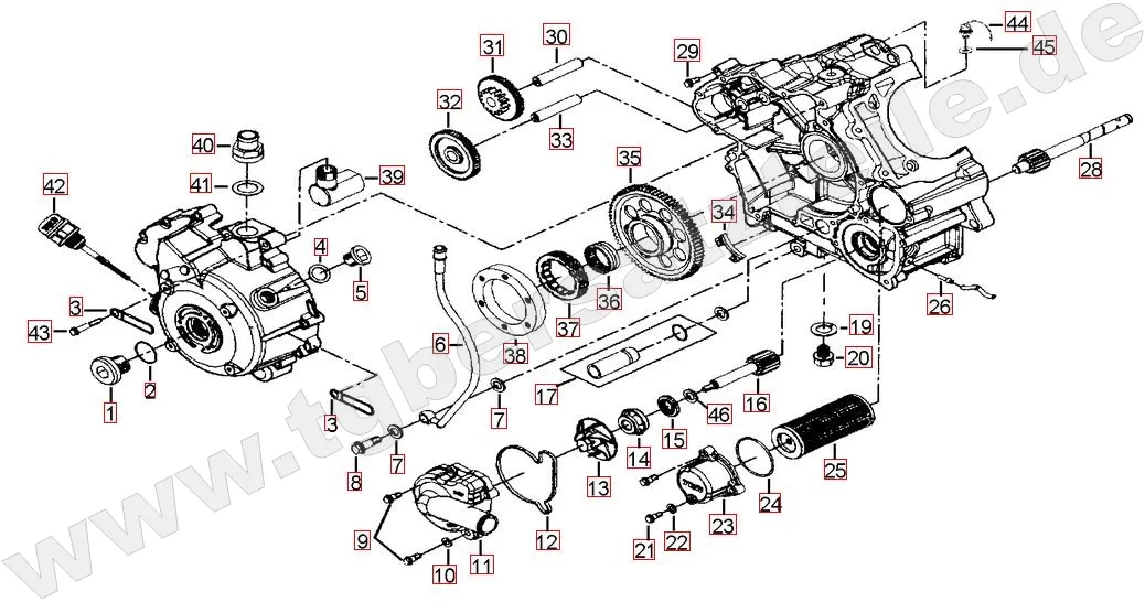 Motorgehäuse rechts Motorgehäuse rechts