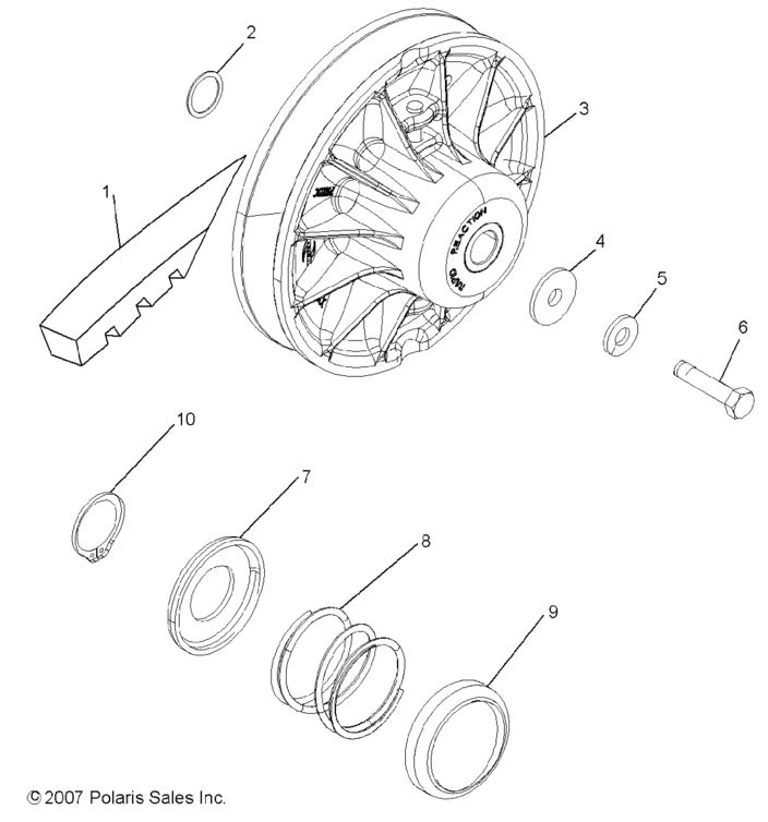 Drive Train, Secondary Clutch