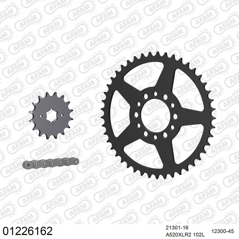 AFAM Kettensatz Stahl 520 XLR2 16x45 - Yamaha SR 250 SE 1981-84 - 01226162