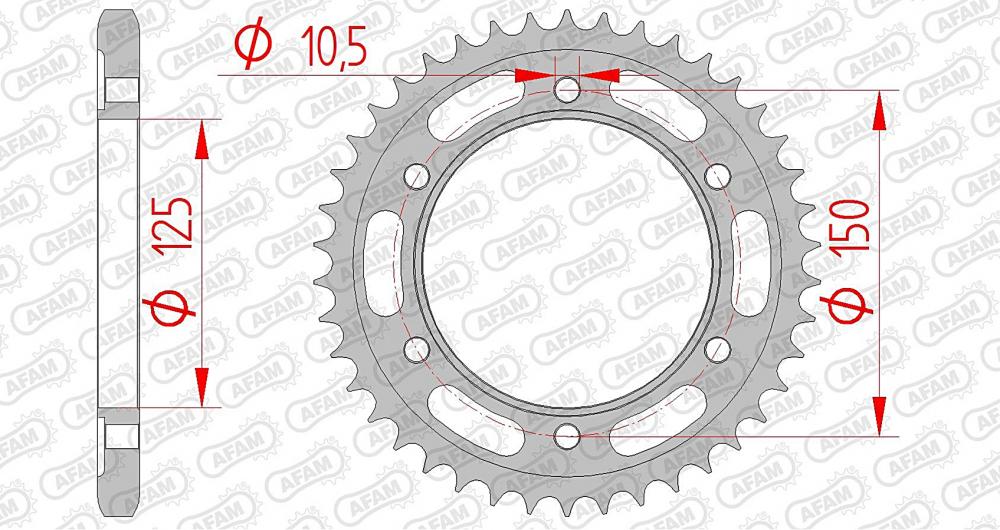 AFAM Kettensatz Stahl 525 XHR3-G 16x42 - KTM 990 Adventure 2006-13