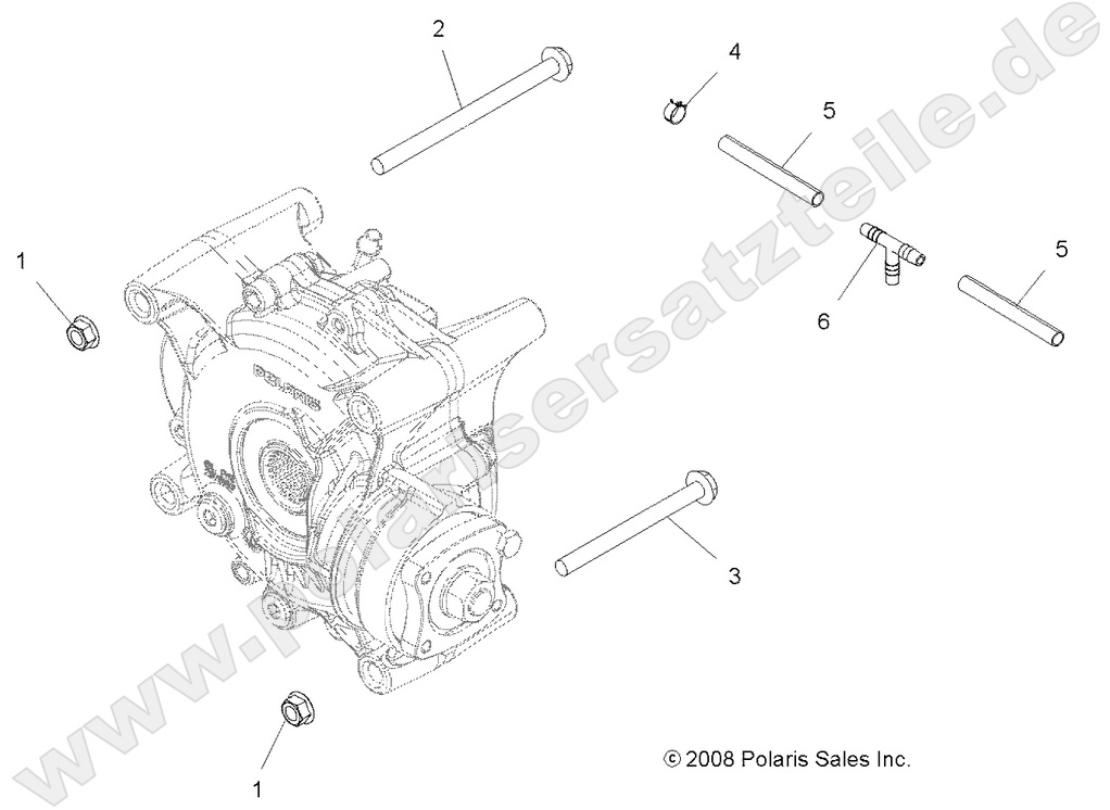 DRIVE TRAIN, GEARCASE MOUNTING, REAR