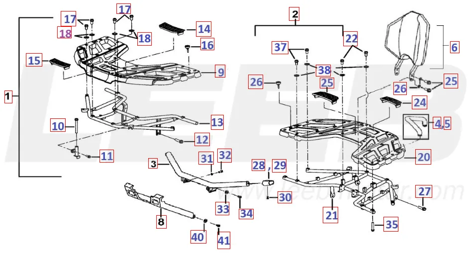 Gepäckträger vo.u. hi