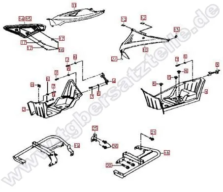 Seitenverkleidung-Fußstütze Seitenverkleidung-Fußstütze