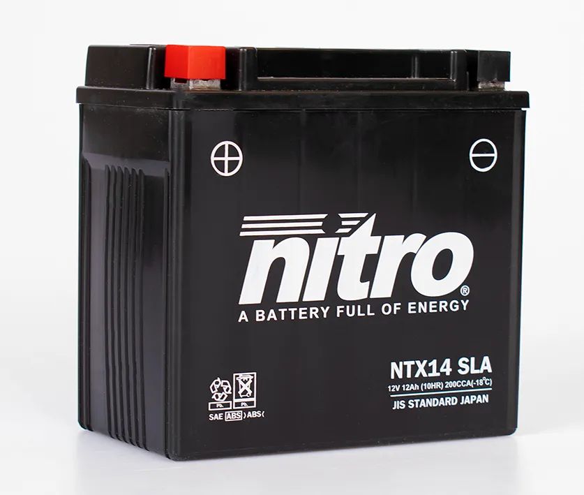 NTX14-SLA Nitro NTX14 SLA GEL AGM Batterie 12V 12AH - Einbaufertig (YTX14-BS FTX14-BS)