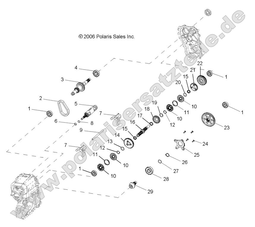 Drive Train, Main Gearcase internals