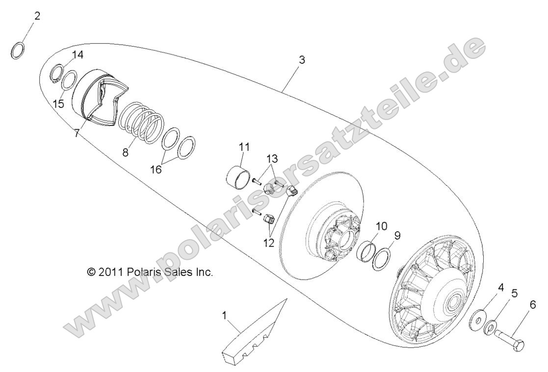 Drive Train, Secondary Clutch