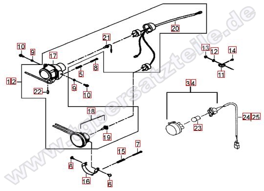 Scheinwerfer - Blinker vorne