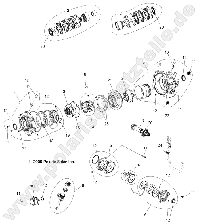 DRIVE TRAIN, FRONT GEARCASE INTERNALS