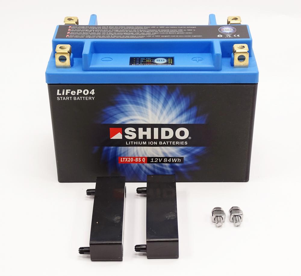 Shido LTX20 Q Lithium Ionen Batterie 12V (YTX20-BS, YTX20HL-BS)