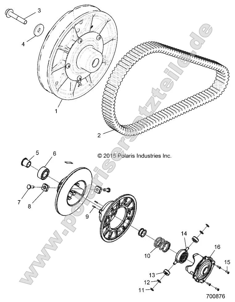 Drive Train, Secondary Clutch Drive Train, Secondary Clutch