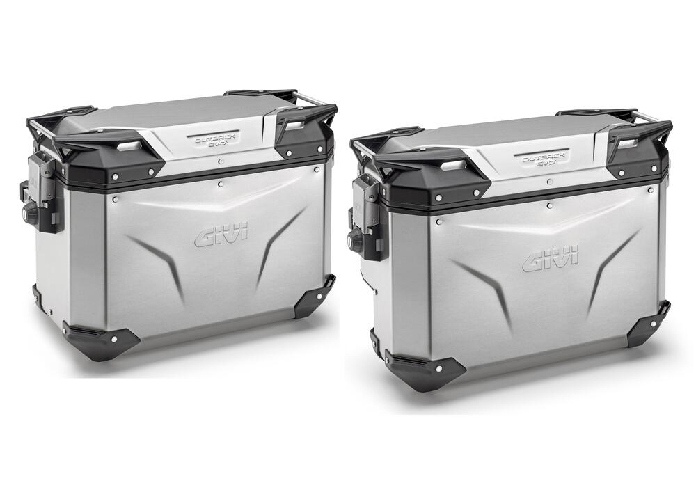 Givi_Monokey_Trekker_Outback_EVO_OBKE4837A_Alu_Seitenkoffer_Set___48_37_Liter___silber_links Givi Monokey Trekker Outback EVO OBKE4837APACK2 Alu Seitenkoffer Set - 48 / 37 Liter - silber