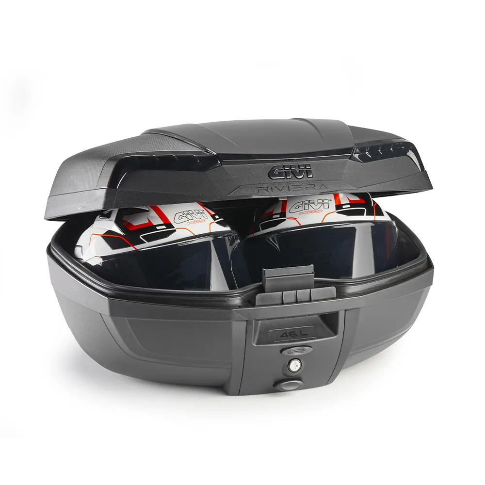 Givi Monolock Topcase E46 NB Riviera Black Edition - 46 Liter - schwarz - inkl. Montagekit